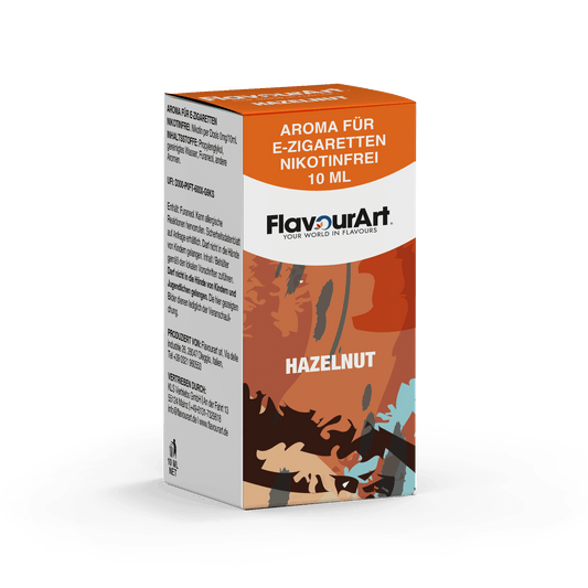 FlavourArt Hazelnut (Haselnuss) Aroma 10ml – nikotinfrei für E-Zigaretten