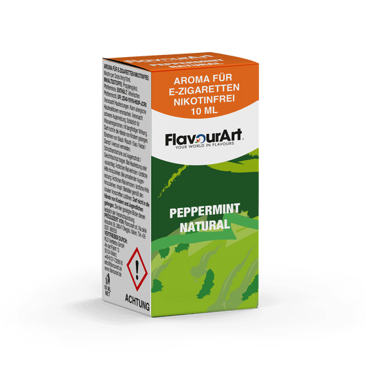 FlavourArt Peppermint Natural (Pfefferminze) Aroma 10ml – nikotinfrei für E-Zigaretten