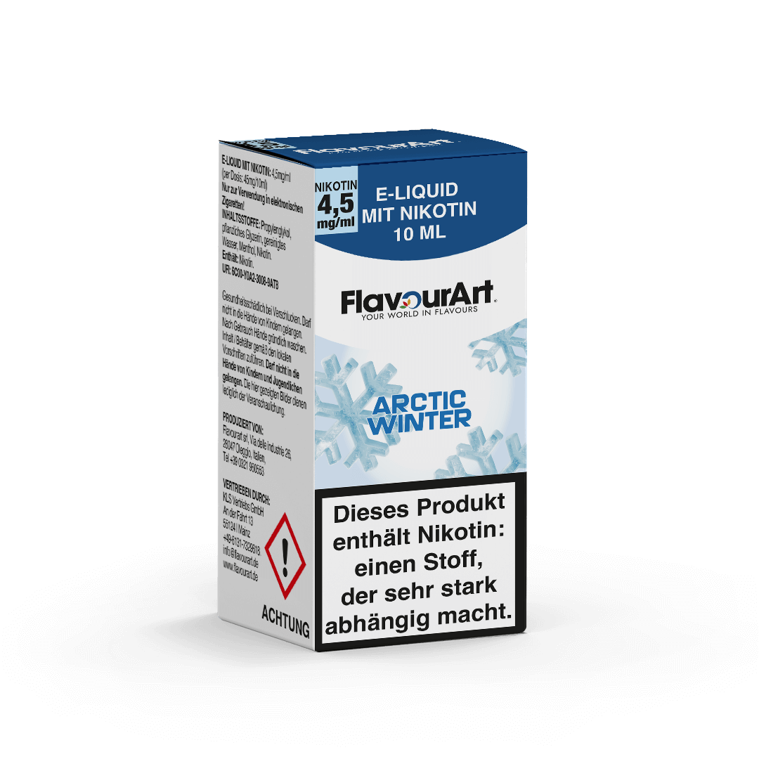 FlavourArt Arktic Winter E-Liquid Menthol, 4,5/9/18 mg/ml 10 ml FlavourArt Arktic Winter E-Liquid Menthol, 4,5/9/18 mg/ml 10 ml