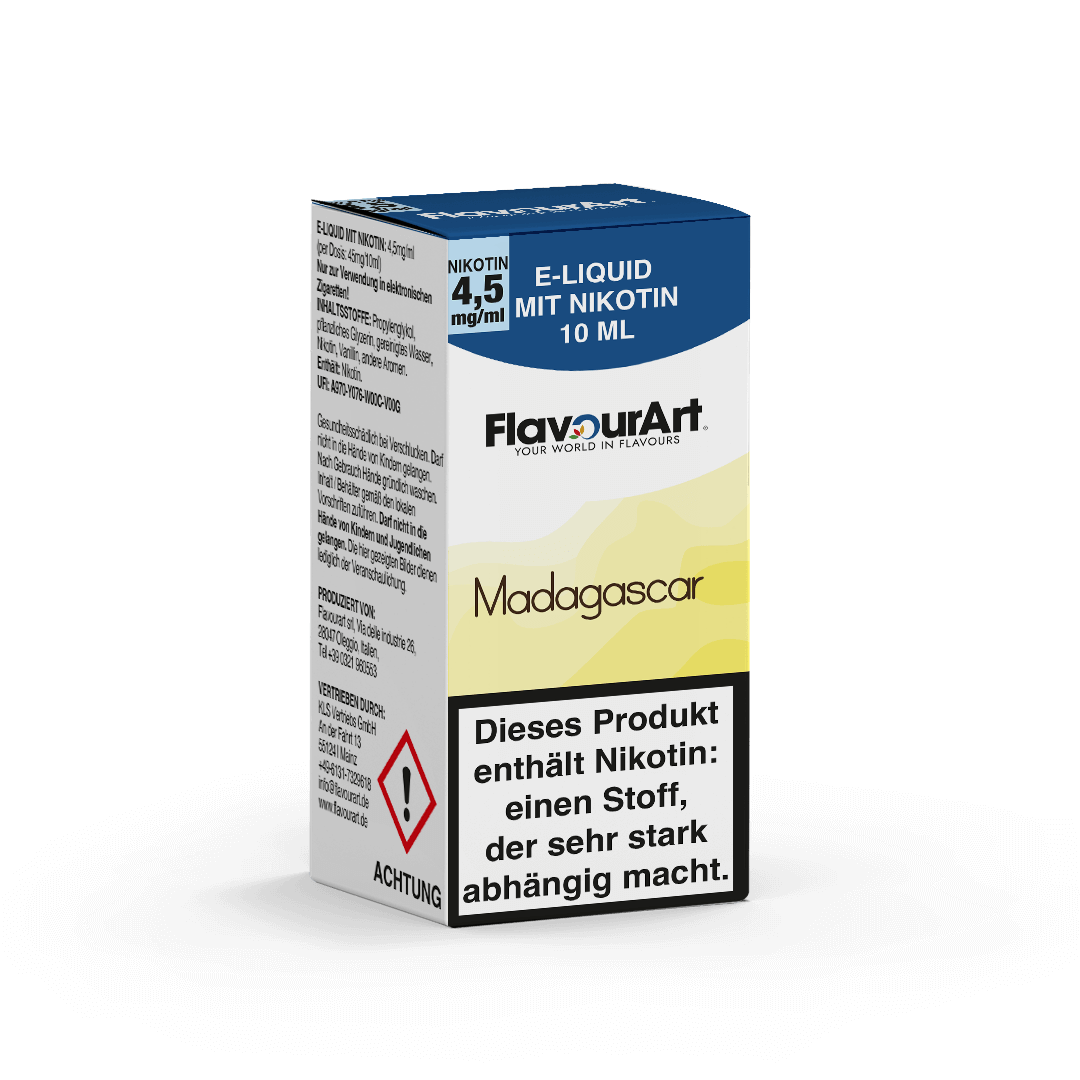 FlavourArt Madagascar E-Liquid  Vanille, 4,5/9/18 mg/ml  10 ml