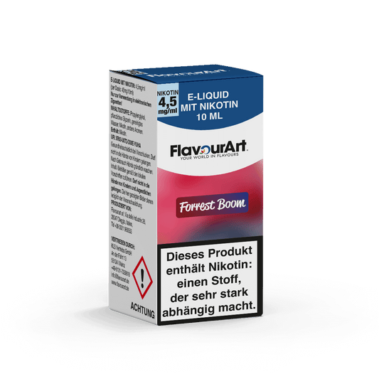 FlavourArt Forrest Boom E-Liquid 10 ml – Waldfrüchte Mix mit 4,5 mg/ml Nikotin