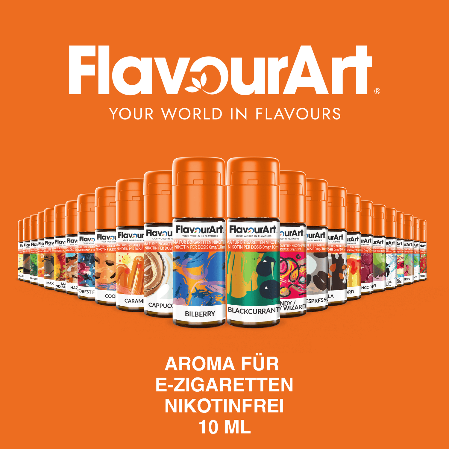 Allgemeines FlavourArt-Kategoriebild zu den Aromen für E-Zigaretten -nikotinfrei - Inhalt 10 ml