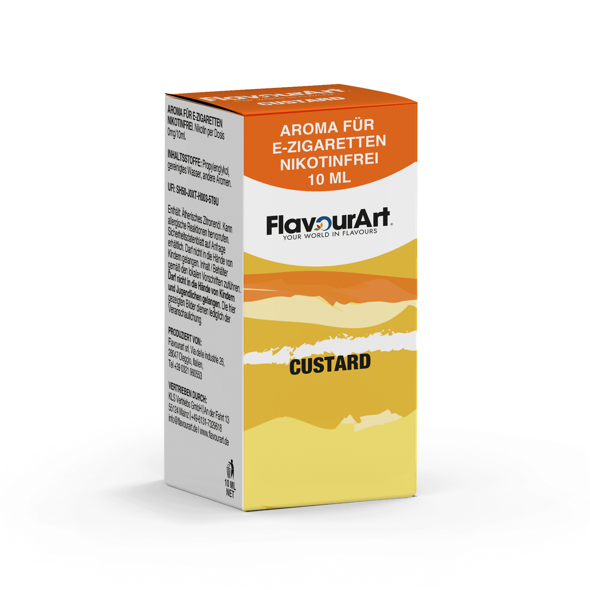 Bild zum Produkt: Custard (Vanillepuddingcreme) Aroma für E-Zigaretten - Nikotinfrei - Inhalt 10 ml