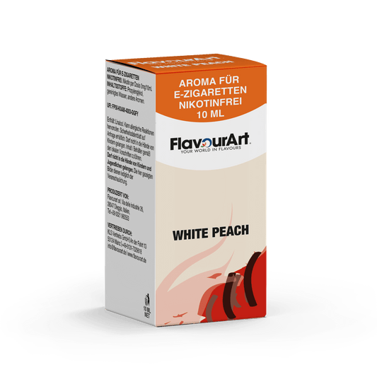 FlavourArt White Peach (weißer Pfirsich) Aroma 10ml – nikotinfrei für E-Zigaretten