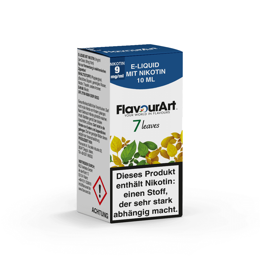 FlavourArt 7 Leaves E-Liquid Tabak, 4,5/9/18 mg/ml 10 ml FlavourArt 7 Leaves E-Liquid Tabak, 4,5/9/18 mg/ml 10 ml