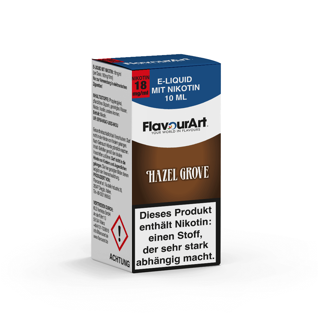 FlavourArt Hazel Grove E-Liquid 10 ml – Haselnuss mit 18 mg/ml Nikotin